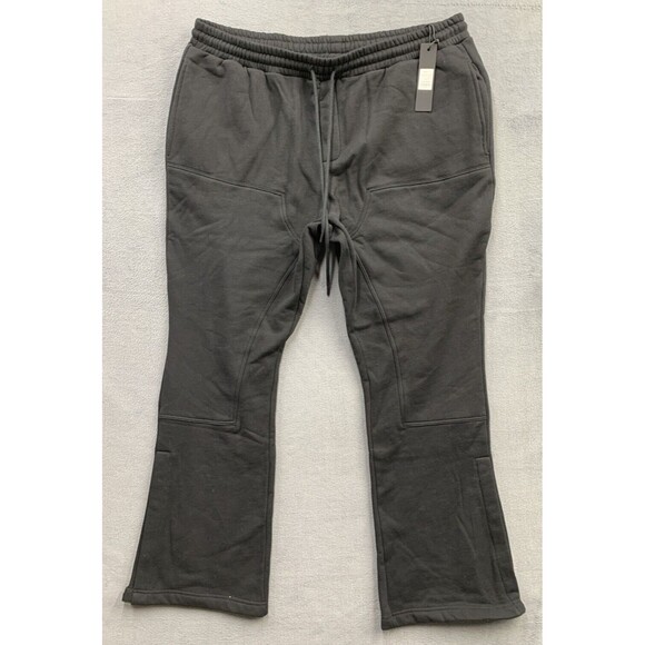 Nova Men Jogger Fleece Sweatpants Men's Size 3XL Black Carpenter Skinny Flared - Picture 1 of 16